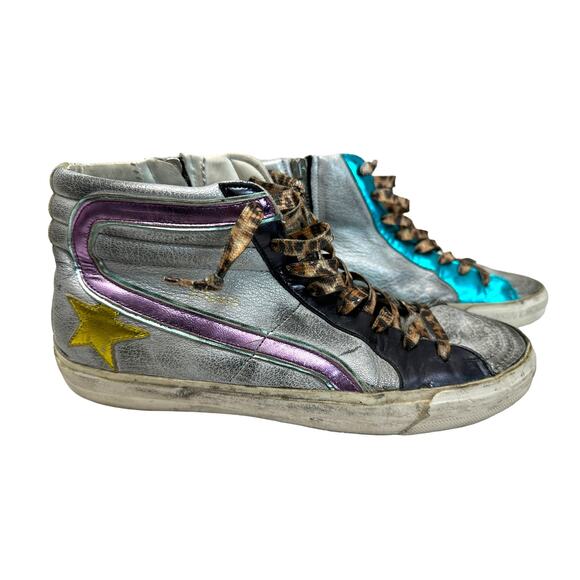 Golden Goose slide sneaker in rainbow size 40 - Picture 2 of 10